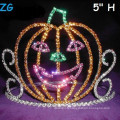 Mignon Couleurs Colorées Smile Pumpkins Pageant Crown, Halloween Pageant Crown